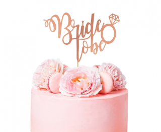 Dekorace na dort Bride to be - rose gold